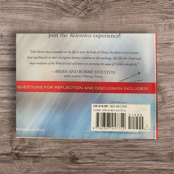 Relentless - Book, Study Guide & Devotional - By John Bevere - NWT - Picture 2 of 5